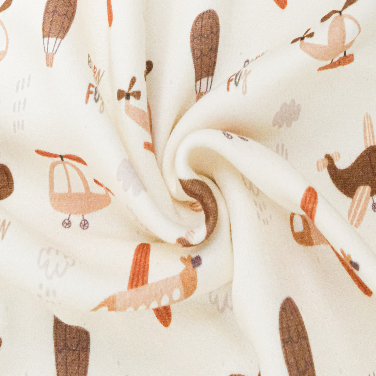 "Born To Fly" Printed Sweatshirt with Fleece Lining - Maison Klem